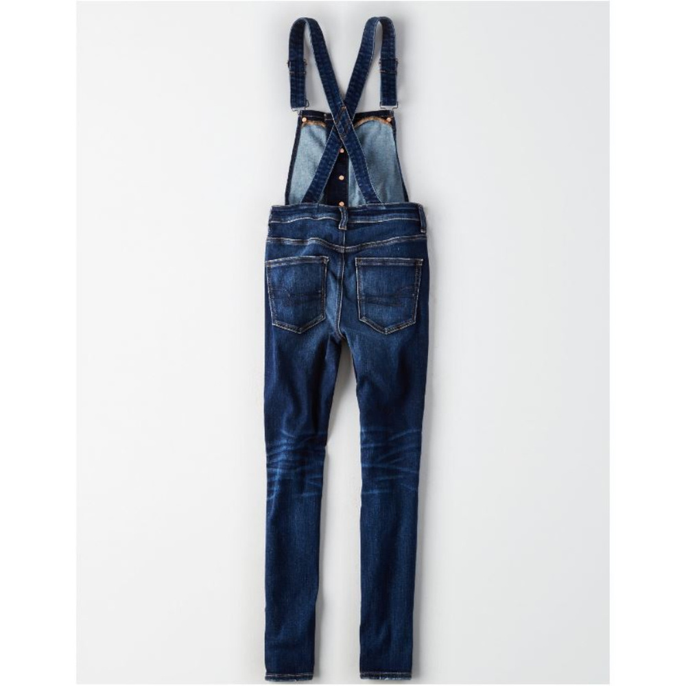 American Eagle Denim X Jegging Dark Wash Overall - Picture 3 of 3